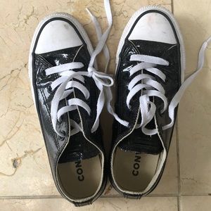 Black sparkly converse